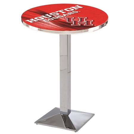 Holland Bar Stool Co 36" Chrome Houston Pub Table, 28" dia. Top L217C3628Houston-D2